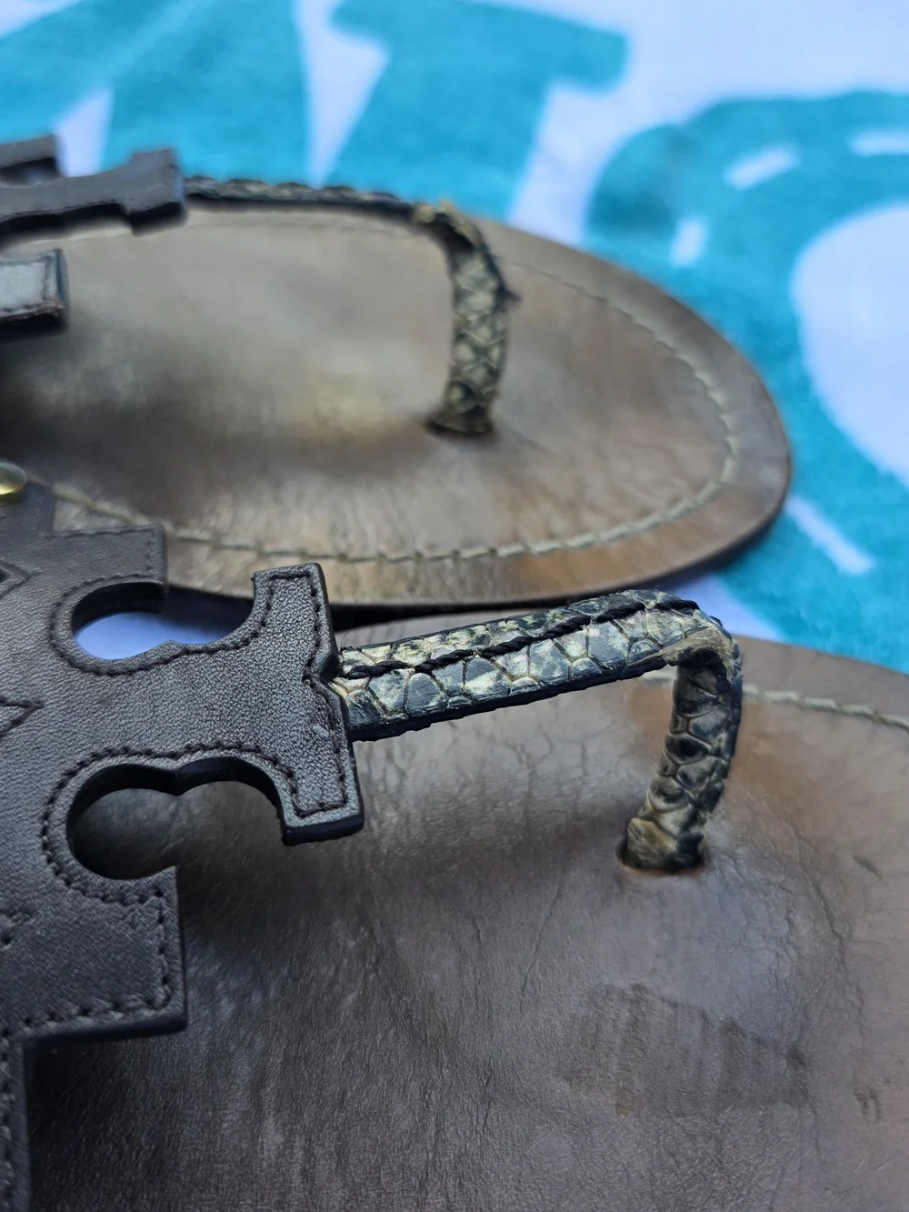 Tory Burch Brown Leather Miller T-Strap Sandals
